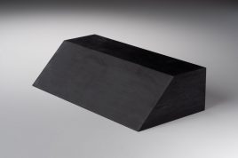 「片側テーパー」 天然ゴム(黒/NR) 50mm × 100mm × 200mm 1コ