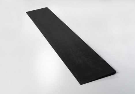 「片側テーパー」 天然ゴム(黒/NR) 20mm × 200mm × 100mm 1コ