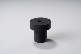 「ツバつき 中抜き」 天然ゴム(黒/NR) 50mm × φ50mm × φ10mm 1コ